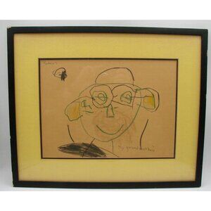 My Grandmother Drawing Wood Frame by Burrison Fine Arts Galleries Signed Robert